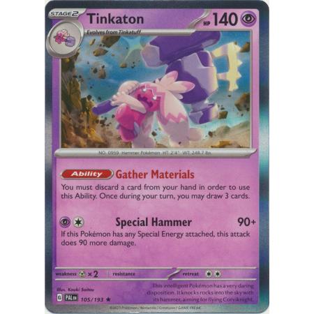 Pokemon tcg Tinkaton - 105/193 - Holo Rare Scarlet & Violet: Paldea ...