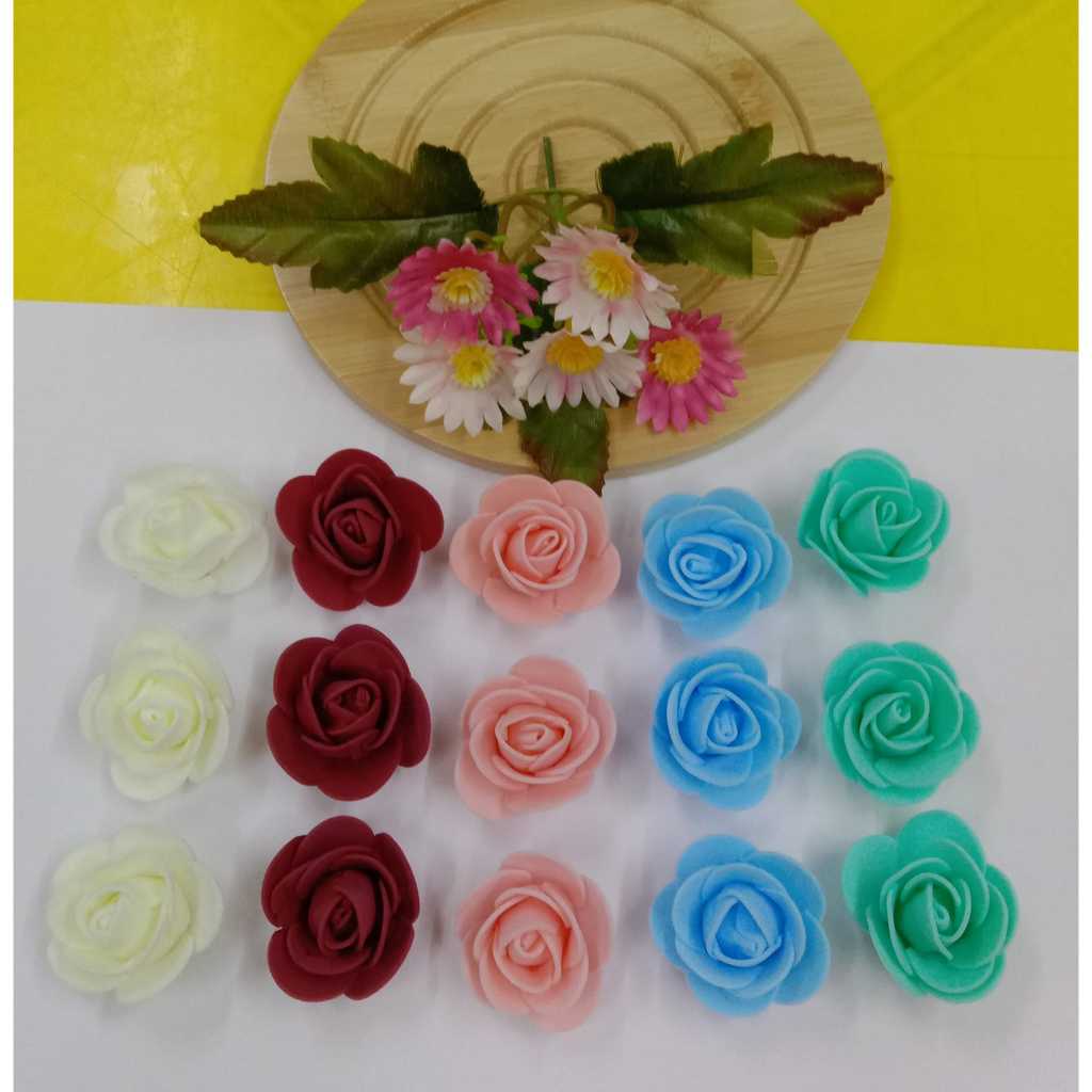 Mini Artificial Flower PE Foam Rose Head 1pkt 5 Manual DIY Wedding Home