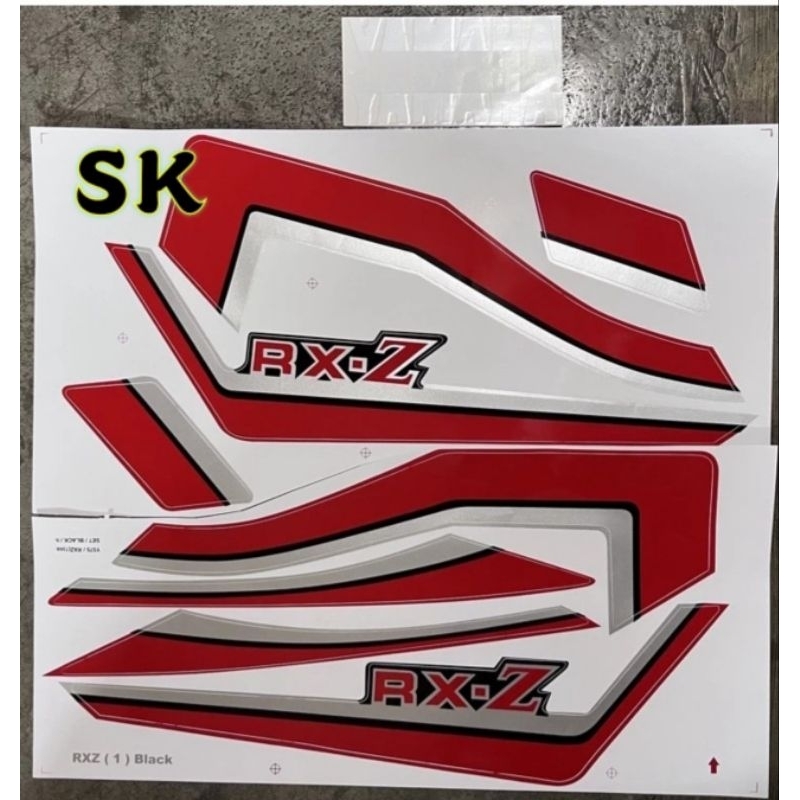 YAMAHA RXZ (1) STRIPE BODY STICKER STIKER (READY STOCK)!!! | Shopee ...