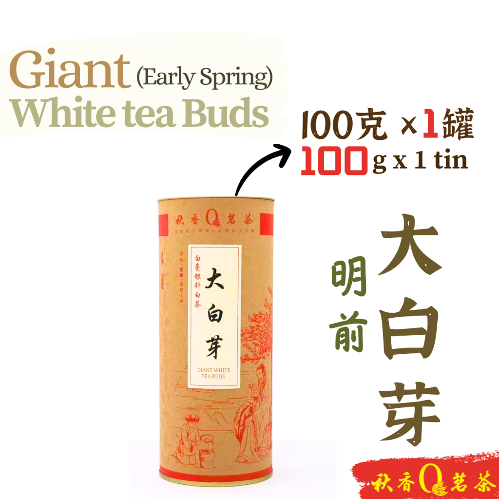 明前大白芽Giant White tea Buds (Early Spring) 【100g】｜【白茶