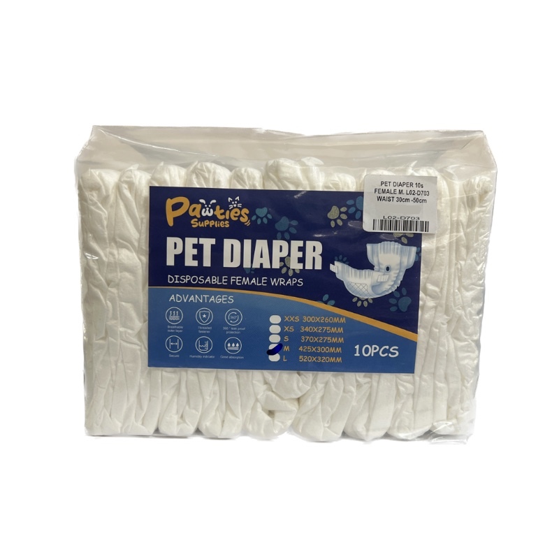 Pet Diaper Disposable Wraps 10pcs 12pcs Male Female Dog Wee Pee For 