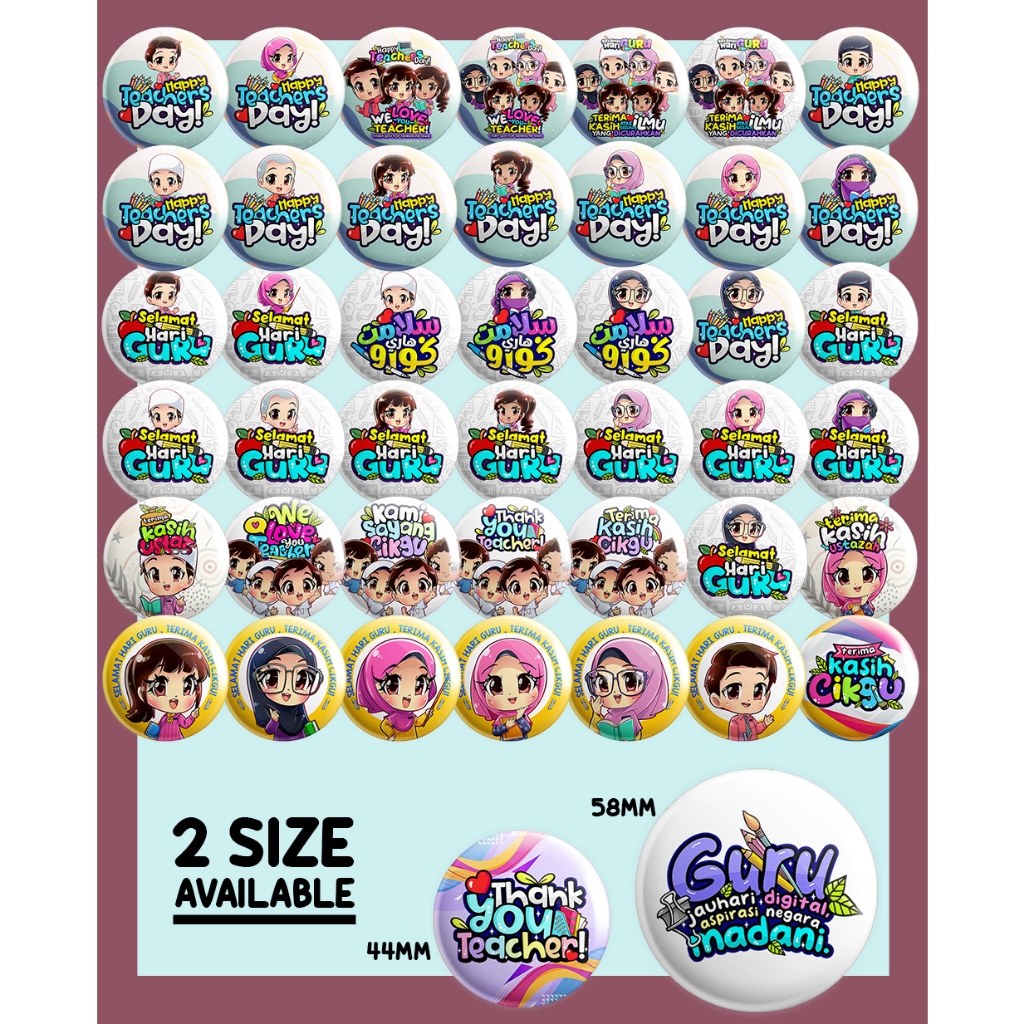 Button Badge Hari Guru Teachers Day 44MM 58MM | Shopee Malaysia