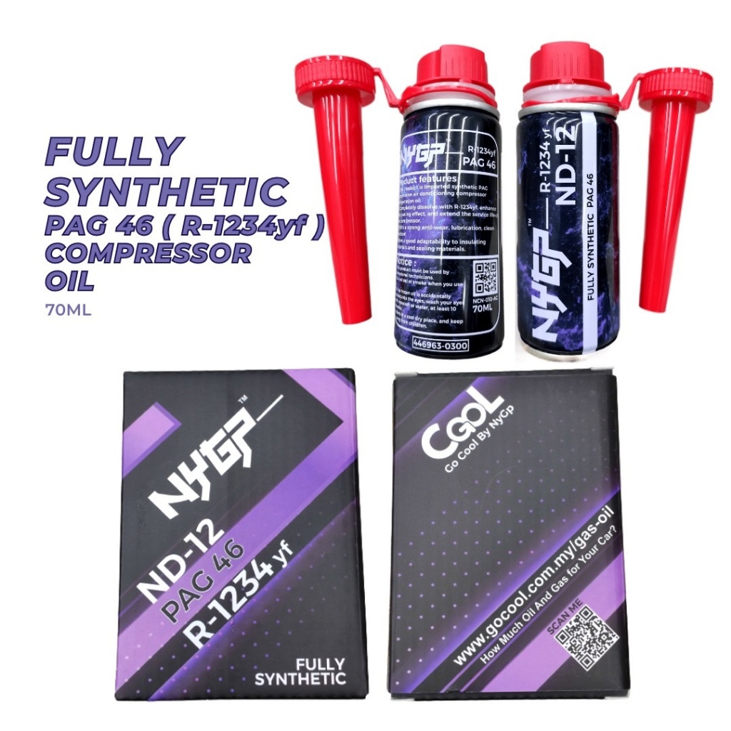 Fully Synthetic R1234yf PAG46 70ml (Same ND OIL-12 ND12) Car Air Cond ...