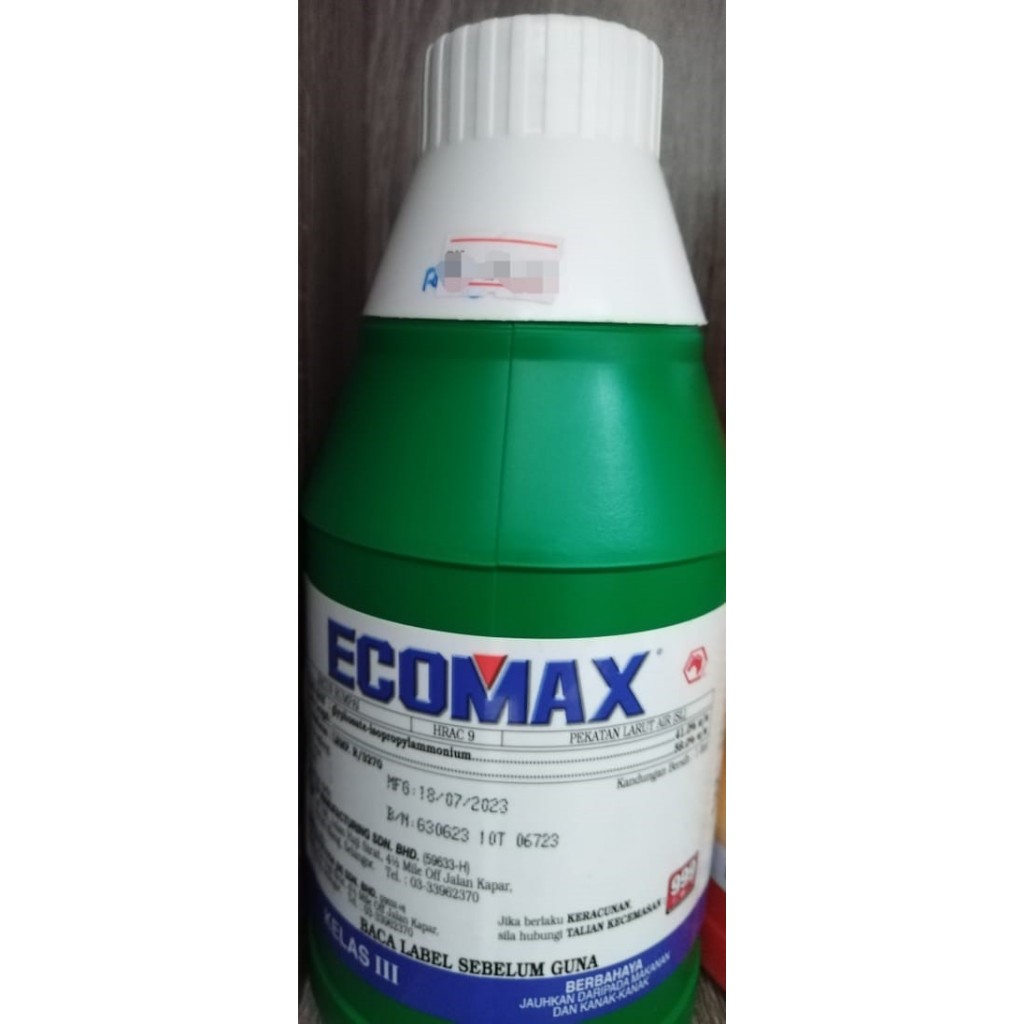 Ecomax 1l Glyphosate 41 Racun Rumpai Racun Rumput Ready Stock