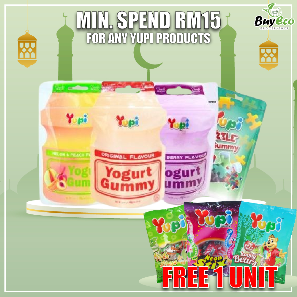 (Halal) YUPI YOGURT GUMMY (Original / Mixed Berries / Melon & Peach