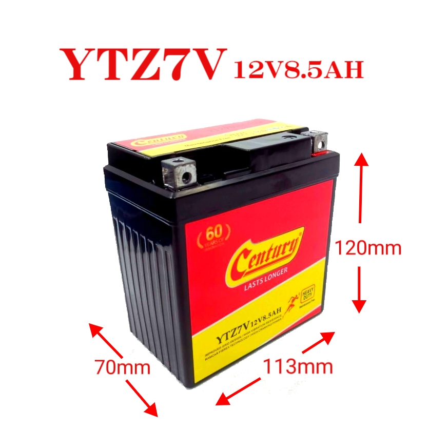 YTZ7V BATTERY GEL (12V8.5AH) NVX V1/ NMAX V1 Original size 113mm(L) x ...