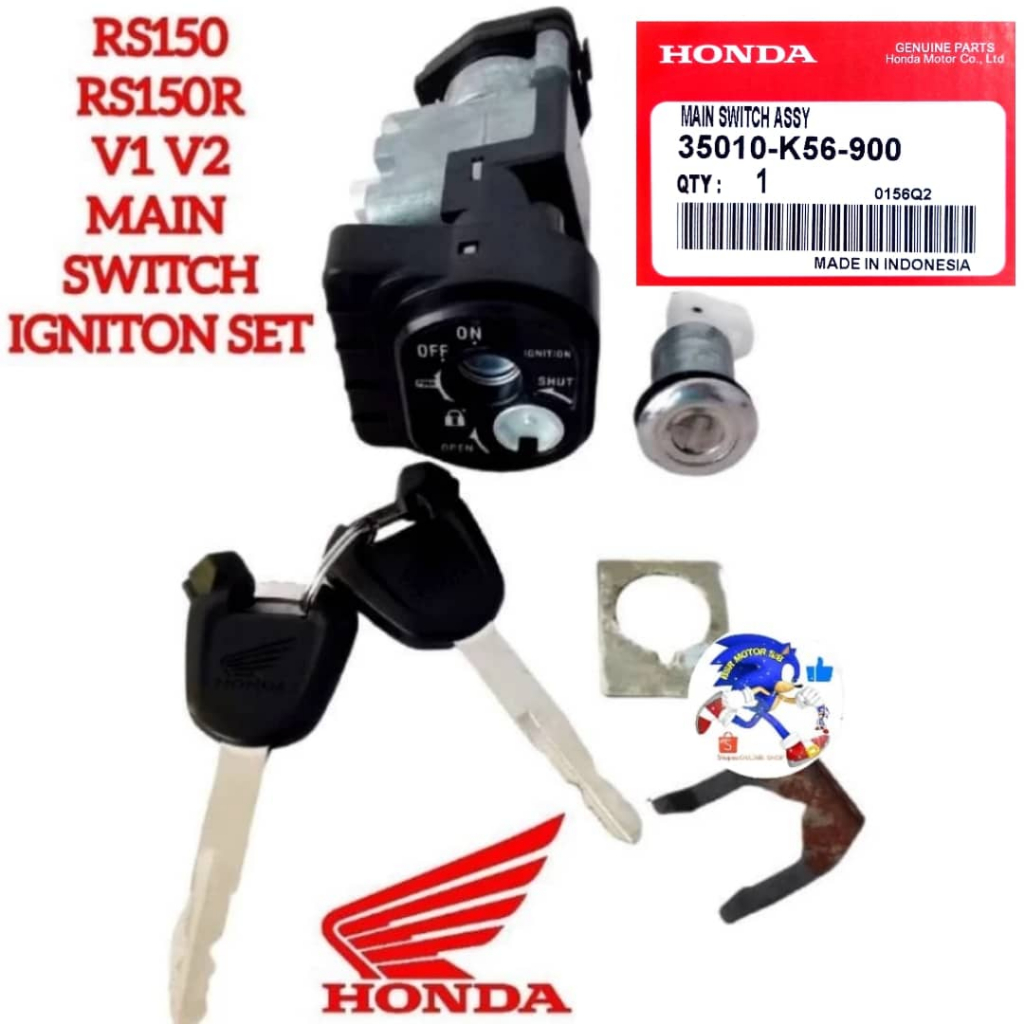ORIGINAL HONDA RS150 RS150R RS-150 V1 V2 MAIN SWITCH KEY LOCK SET SUIS