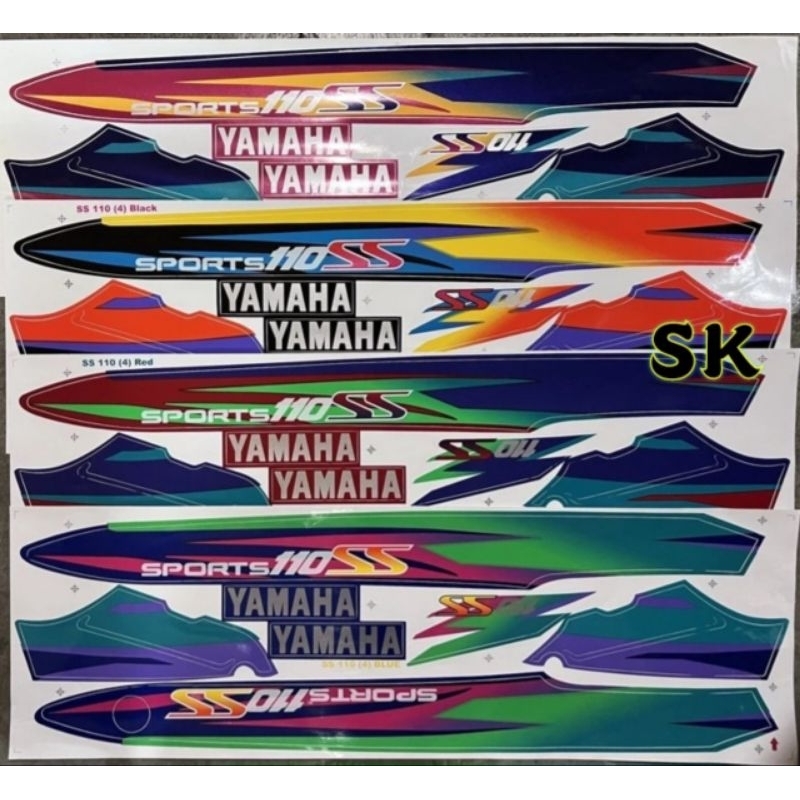 YAMAHA Y110 SS110 SS SPORT (4) STRIPE BODY STICKER STIKER (READY STOCK ...