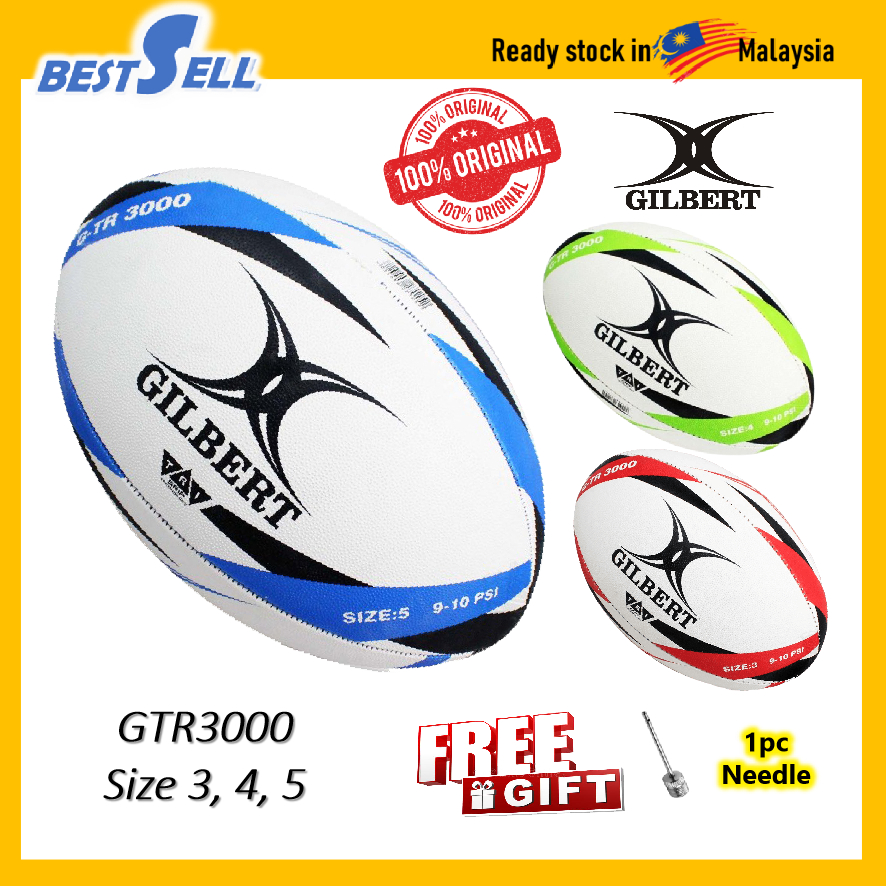 Gilbert rugby ball GTR3000 Bola Ragbi Gilbert GTR3000 Free Jarum Bola ...