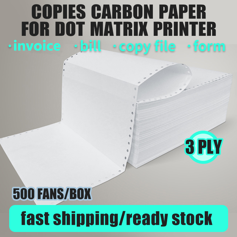 Dot Matrix Printer Carbon Paper | Front And Rear Feed Paper | Shopee ...