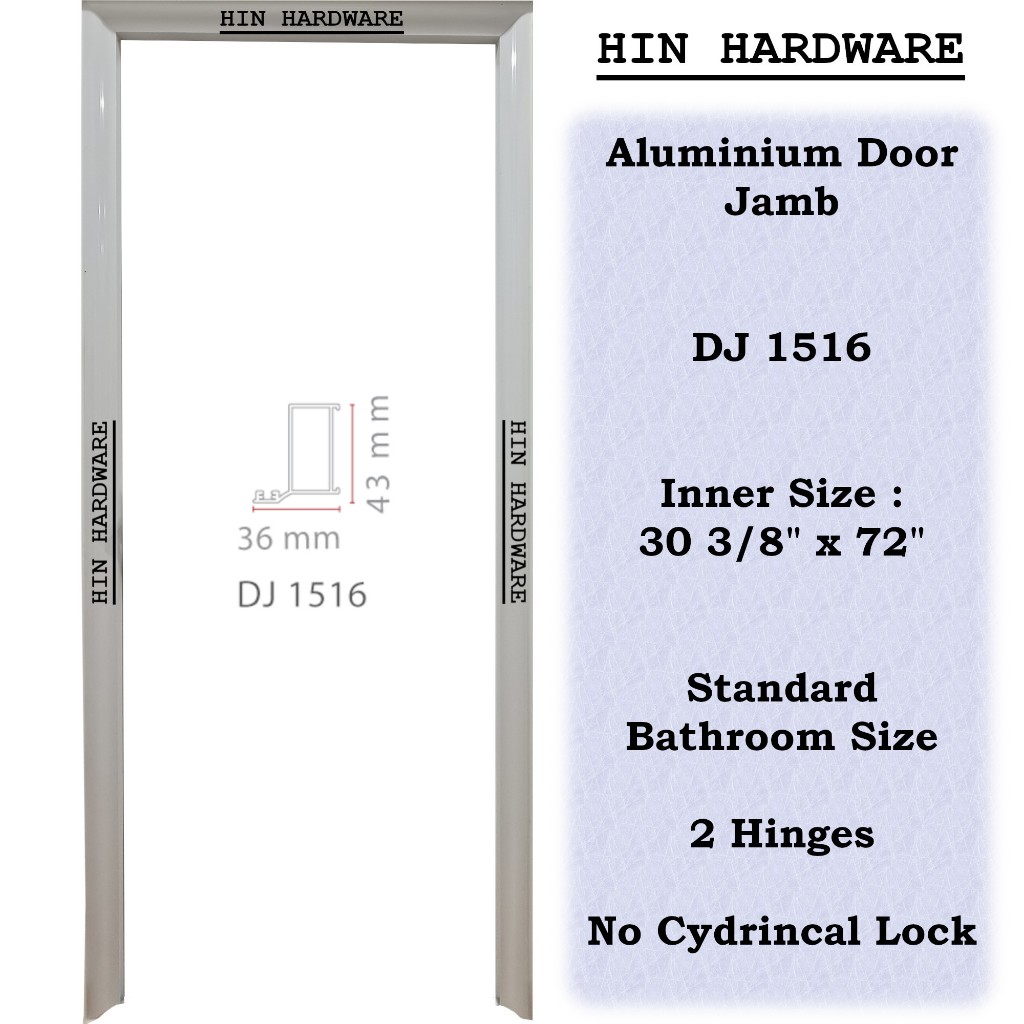 HIN PRE ORDER Aluminium Door Jamb / Door Jamb for Bathroom / Frame Pintu Aluminium Bilik Air ...