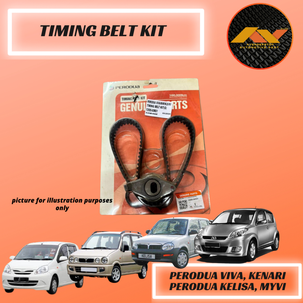 Original Perodua Viva Kelisa Kenari Myvi Timing Belt Kit 1350000R01 100 New High Quality