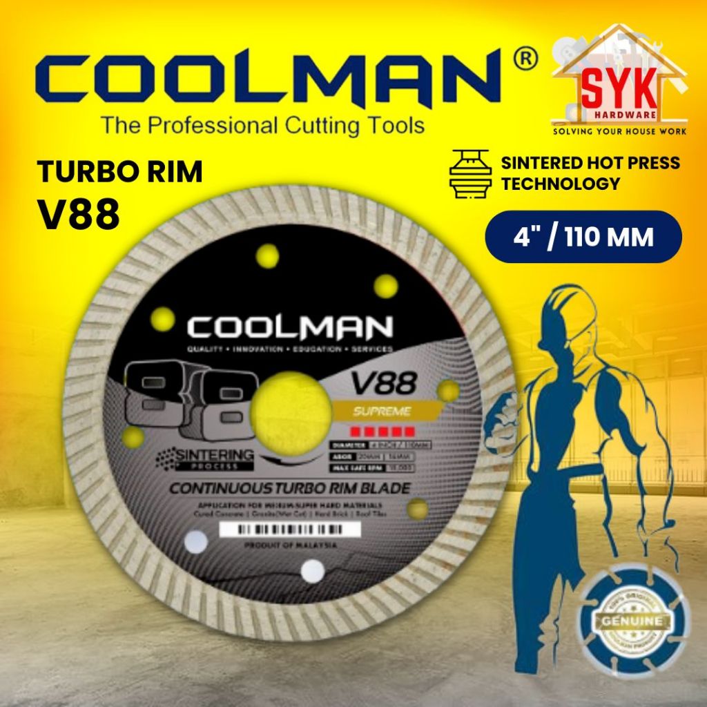 SYK Coolman V88 Supreme Continuous Turbo Rim Blade Ceramic Glass Hard ...