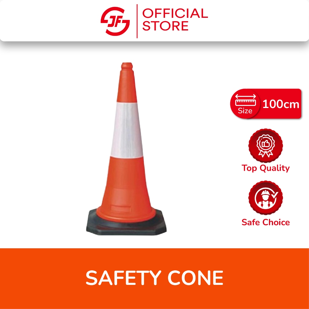 Safety Cone Traffic Cone 100cm 1meter Hdpe Material Security Road Cone 