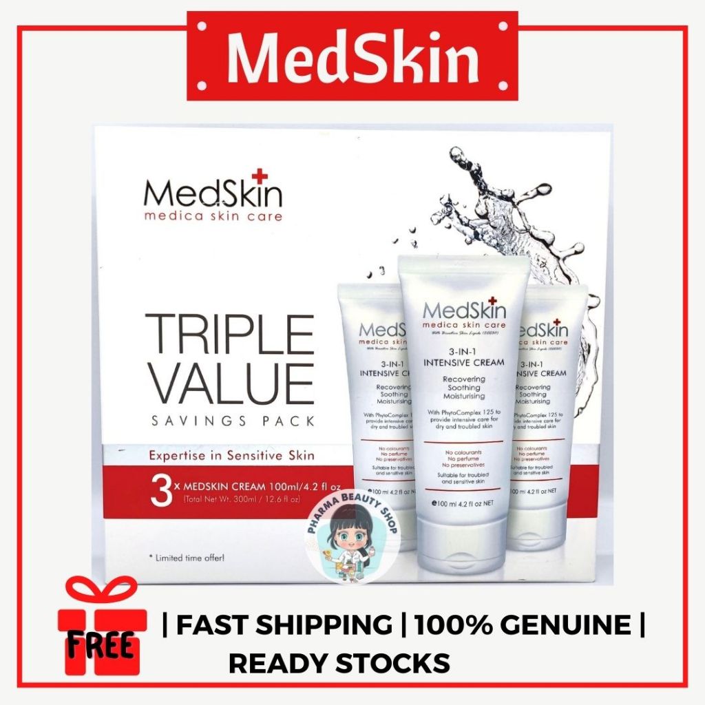 [FREE GIFT] MedSkin 3in1 Intensive Cream Triple Pack 3 x 100ml