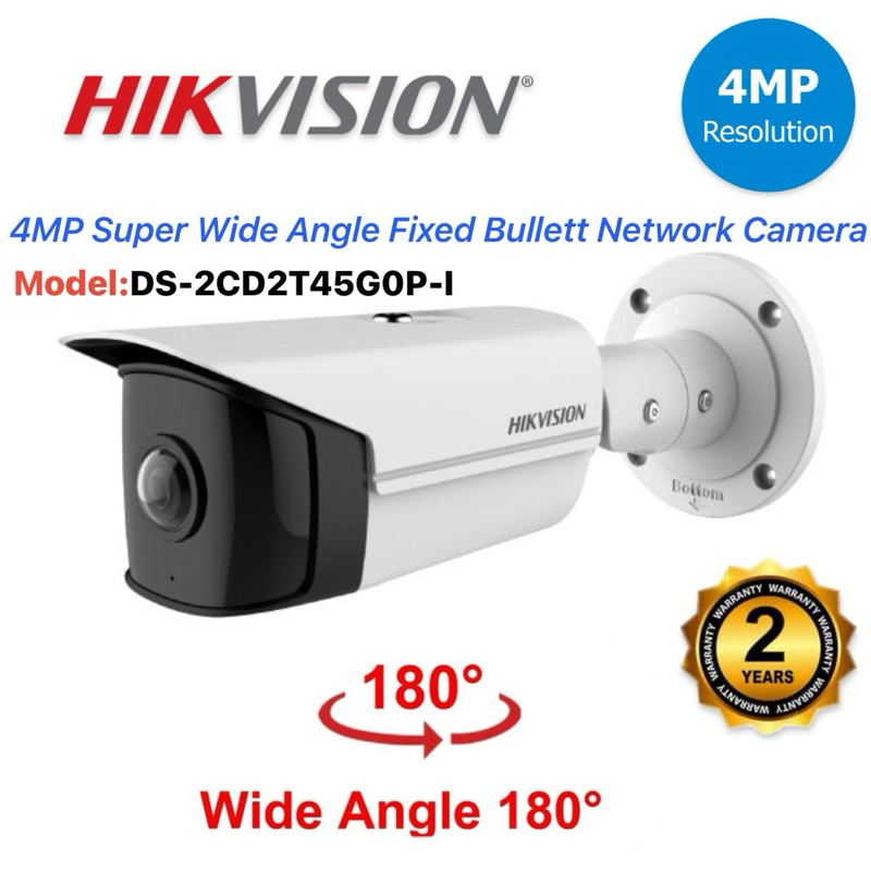 HIKVISION 4MP DS-2CD2T45GOP-I SUPER WIDE ANGLE FIXED BULLET NETWORK ...