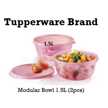 Tupperware Modular Bowl 1.5L (1pc) OR (2pcs) Peach | Shopee Malaysia