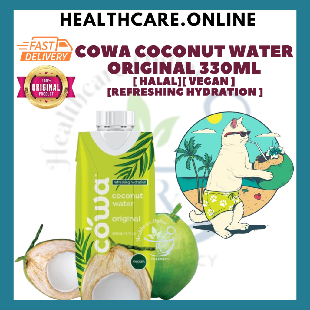 COWA COCONUT WATER ORIGINAL 330ML [ HALAL ] [ VEGAN ] [ REFRESHING