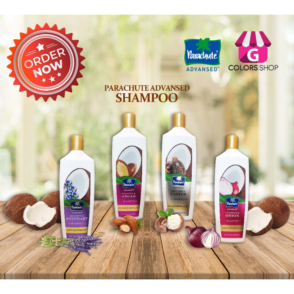 PARACHUTE ADVANSED SHAMPOO ROSEMARY/ ARGAN/ CASTOR/ ONION 340ML ...