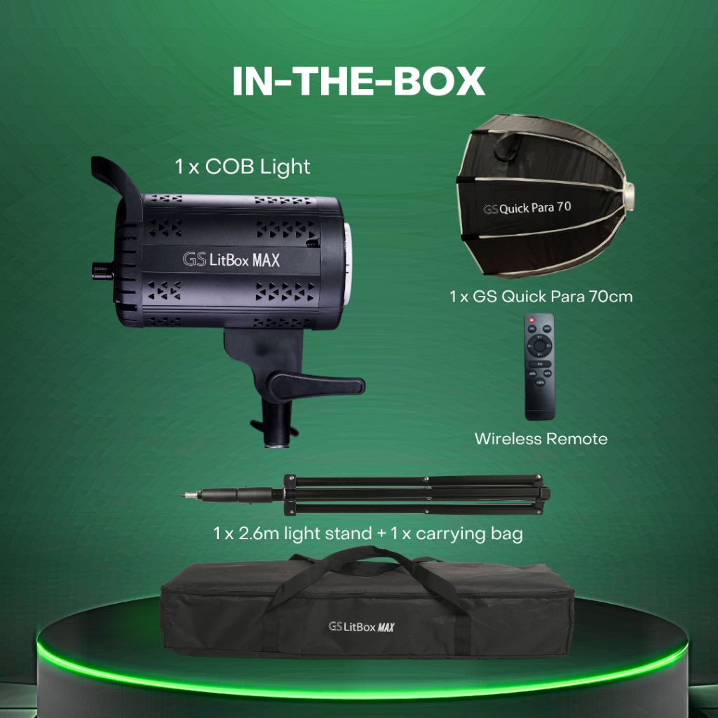 GS LITBOX MAX COB LED LIGHT ADJUSTABLE COLOR TEMPERATURE BOWENS MOUNT ...