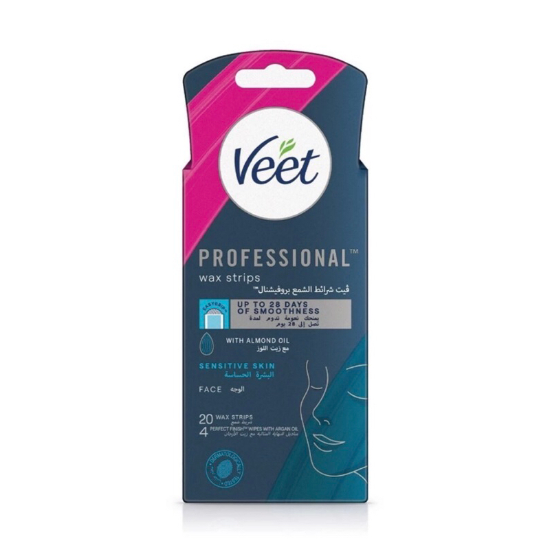 Veet Hair Removal Facial Wax Strip Normal/Sensitive 20s (Cold Wax