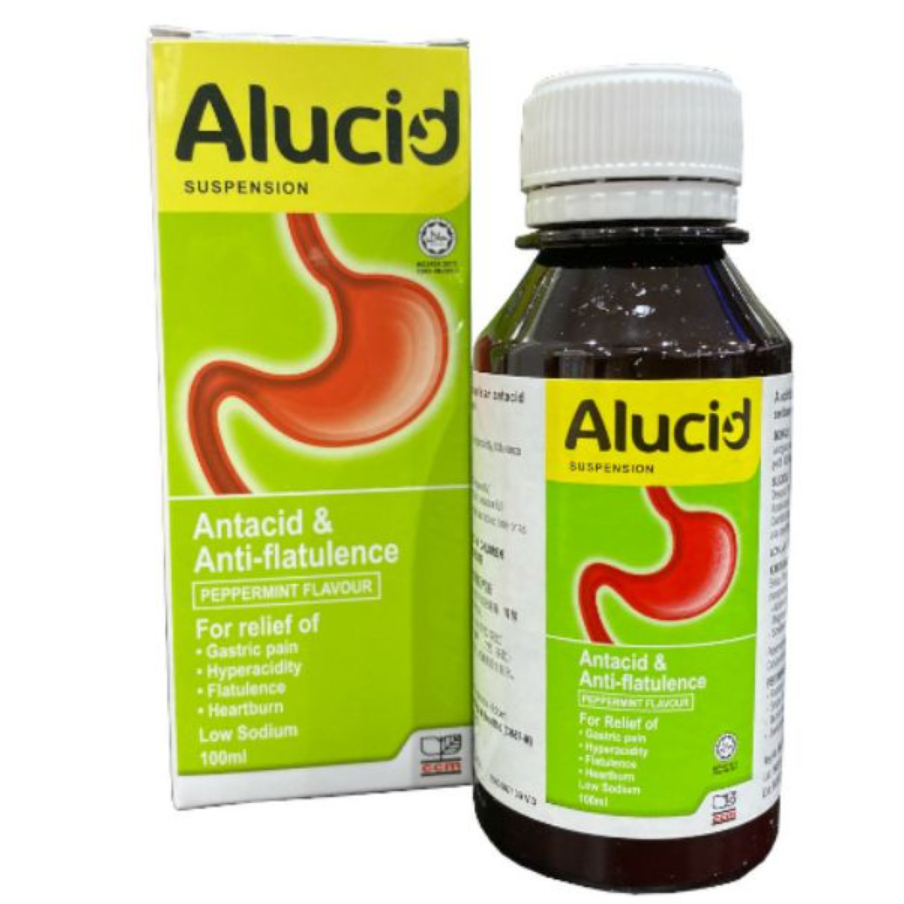 Alucid 10's or Alucid Suspension 100ml EXP11/2026 (Ubat Kunyah Gas ...