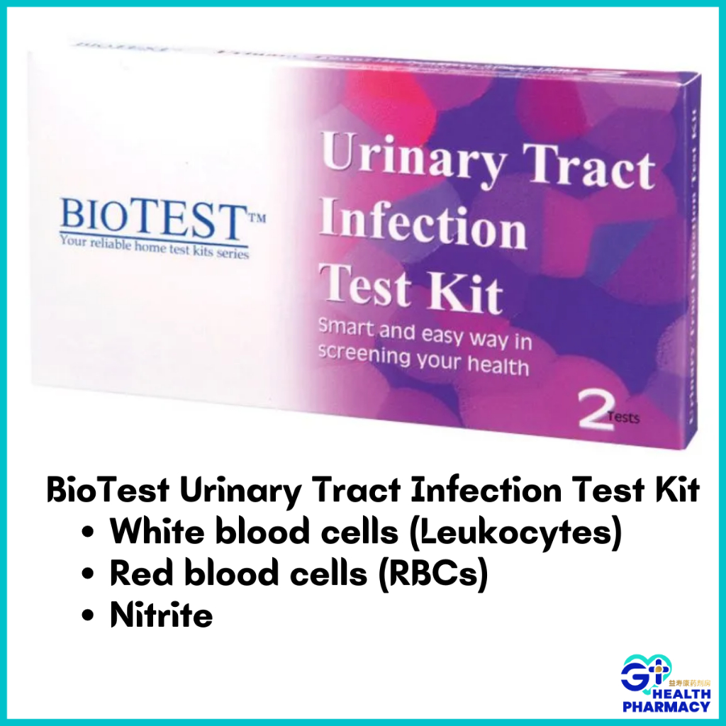 BIOTEST Urinary Tract Infection Test Kit 2's (Exp: 12/2025) | Shopee ...