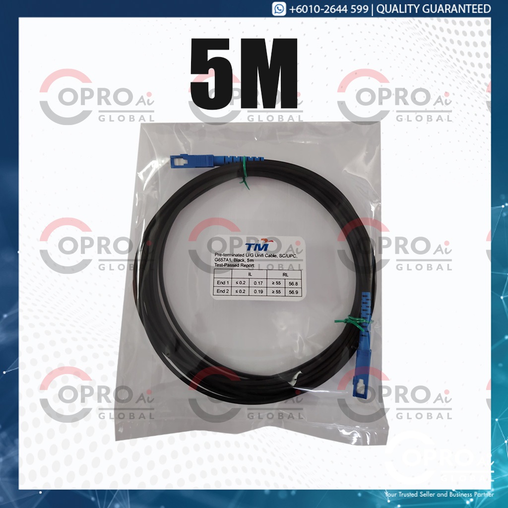 Pre-terminated UG Drop Cable / Unifi Cable Singlemode G657A1, Black 1M ...