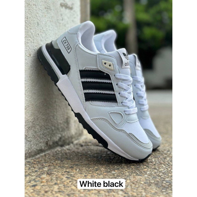 白黒 Adidas ZX 750 HD Men S Casual Sneakers Black White 2025