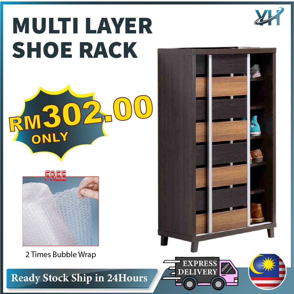 Muji Sliding Door Rak Kasut / Sling Door Shoe Cabinet / Shoe Rack ...