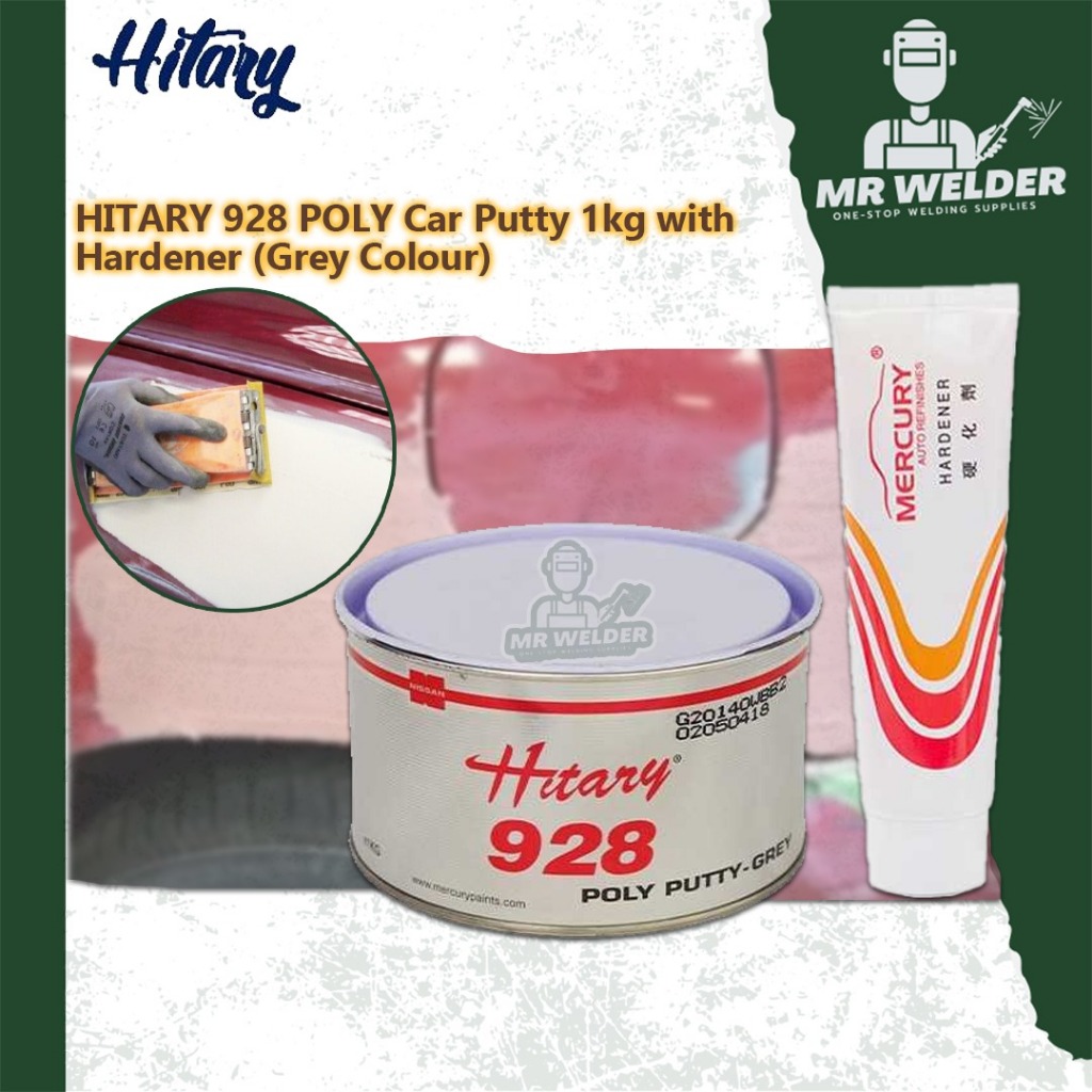 DOLPHIN SUPERIOR POLYESTER CAR PUTTY / STEEL PUTTY (GREY) HITARY 928