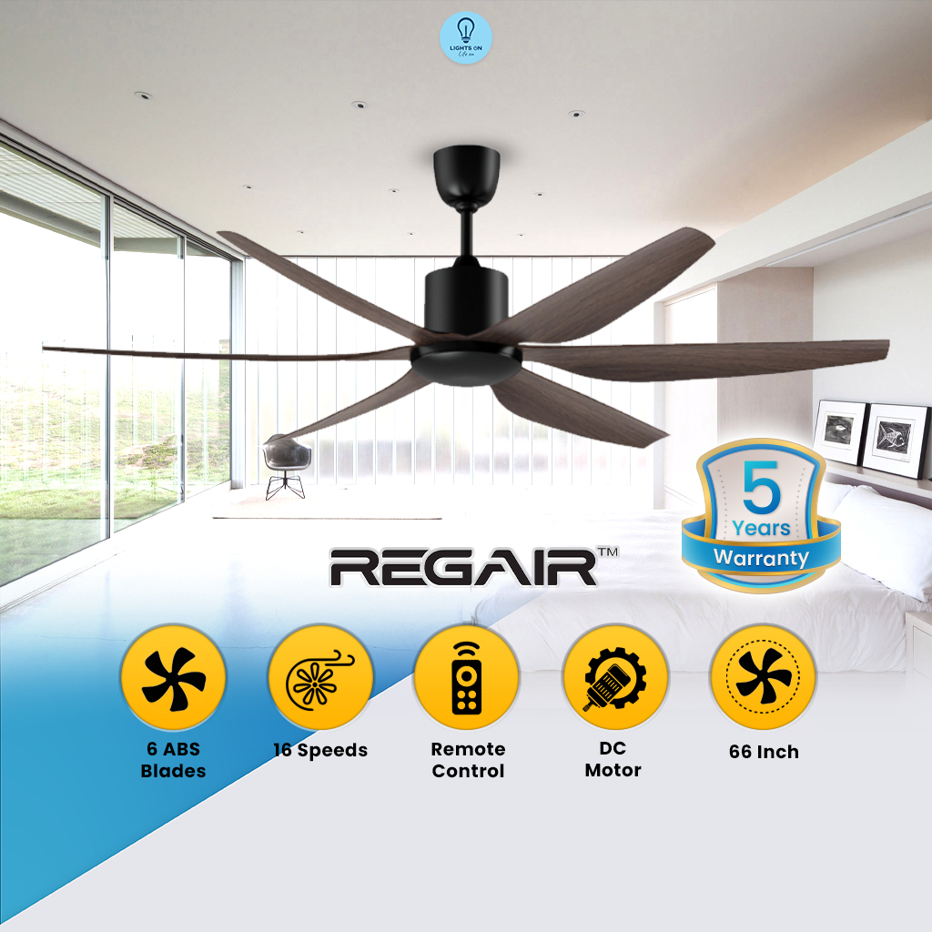 Regair Inovo Vibes 66" Ceiling Fan 6 Blades Remote Control DC Motor