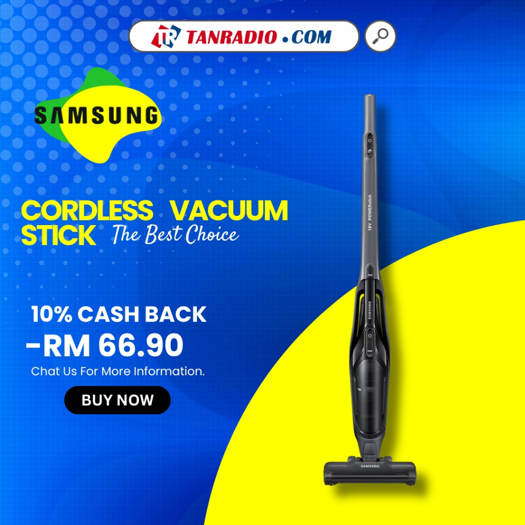 Samsung Power Stick Vacuum Cleaner Stick Grey (120W) VS60M6015KG