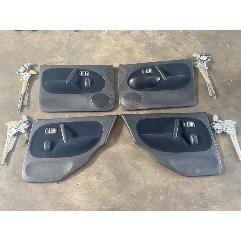 Daihatsu Mira L500 Door trim(Hitam Biru) Complete Set With Window motor