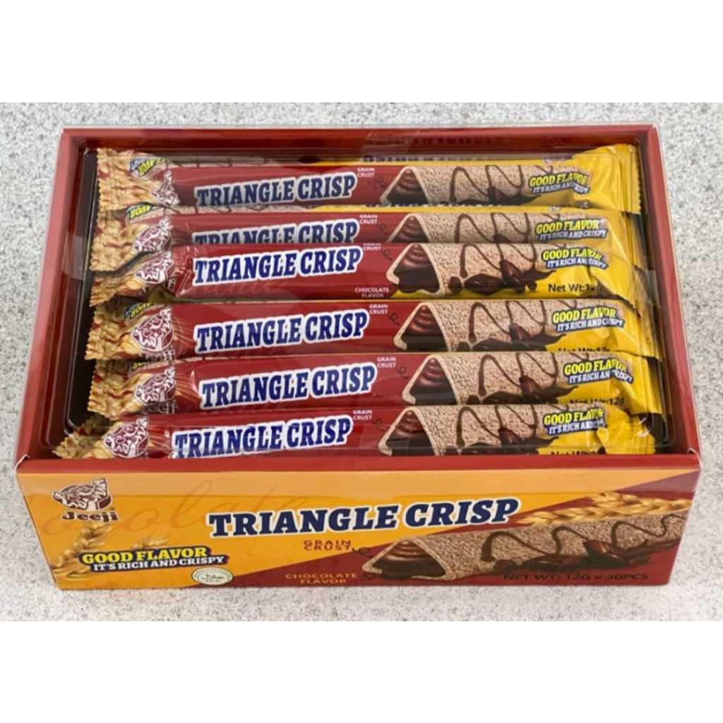 Jeeji Triangle Crisp Chocolate Flavour 12g x 30 | Shopee Malaysia