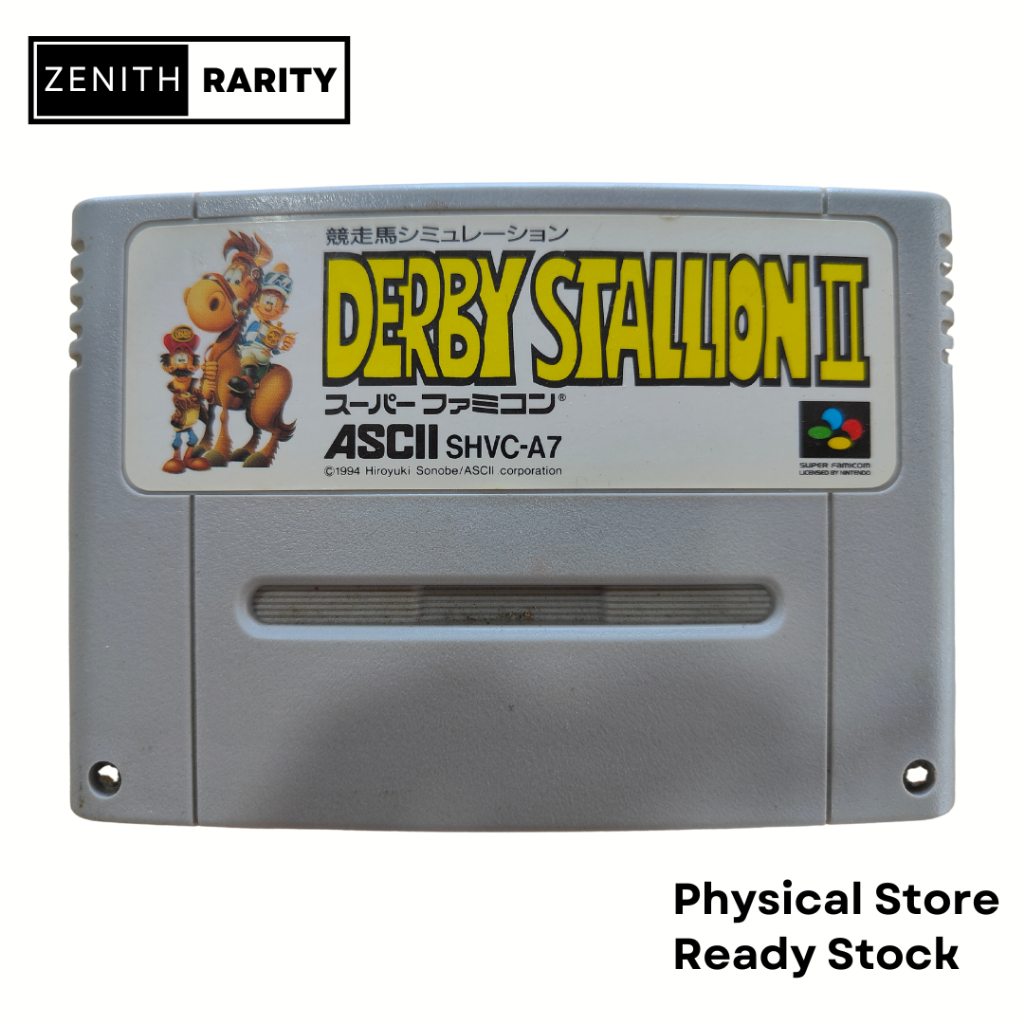 Zenith Rarity Nintendo Super Famicom SFC game Derby Stallion 2 | Shopee ...
