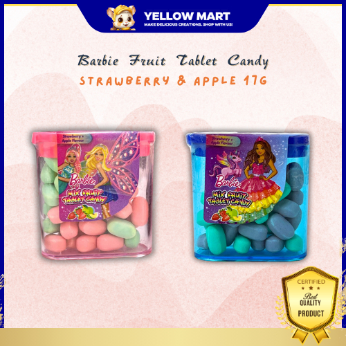 Barbie Fruit Tablet Candy Strawberry & Apple 17g | Shopee Malaysia