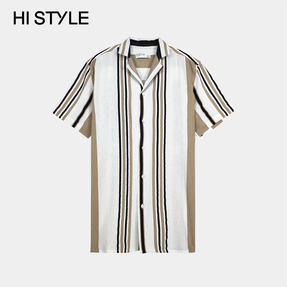 HI STYLE Men Short Sleeve Shirt - Khaki - HSC410213 / Kemeja Lengan ...