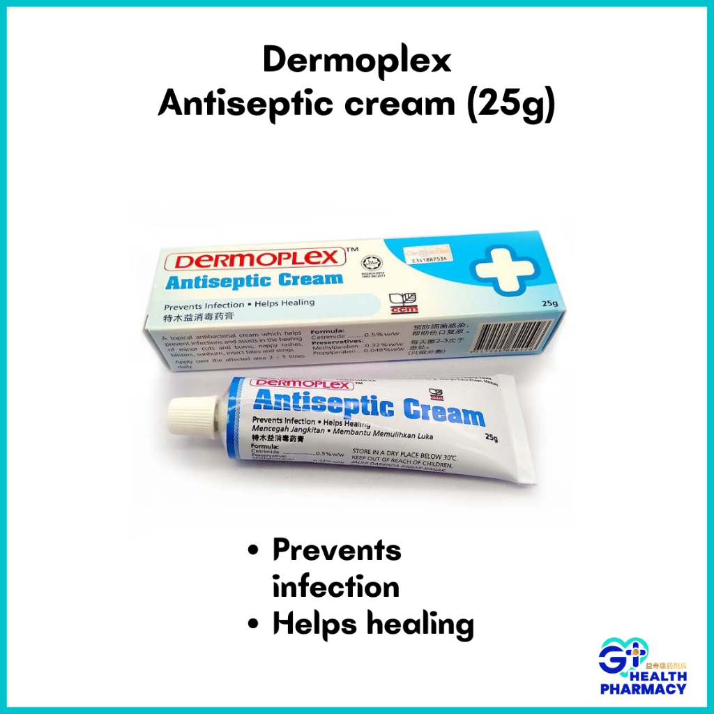 Dermoplex Antiseptic Cream 25G (minor cuts and burns, nappy rashes