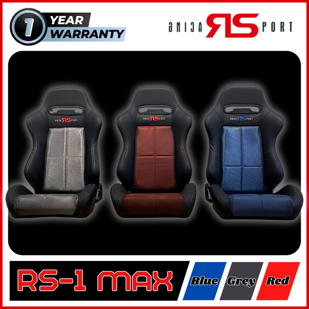 RACING SPORT (RS1 Max) Universal Sport Seat (2PCS) Semi / Full Bucket