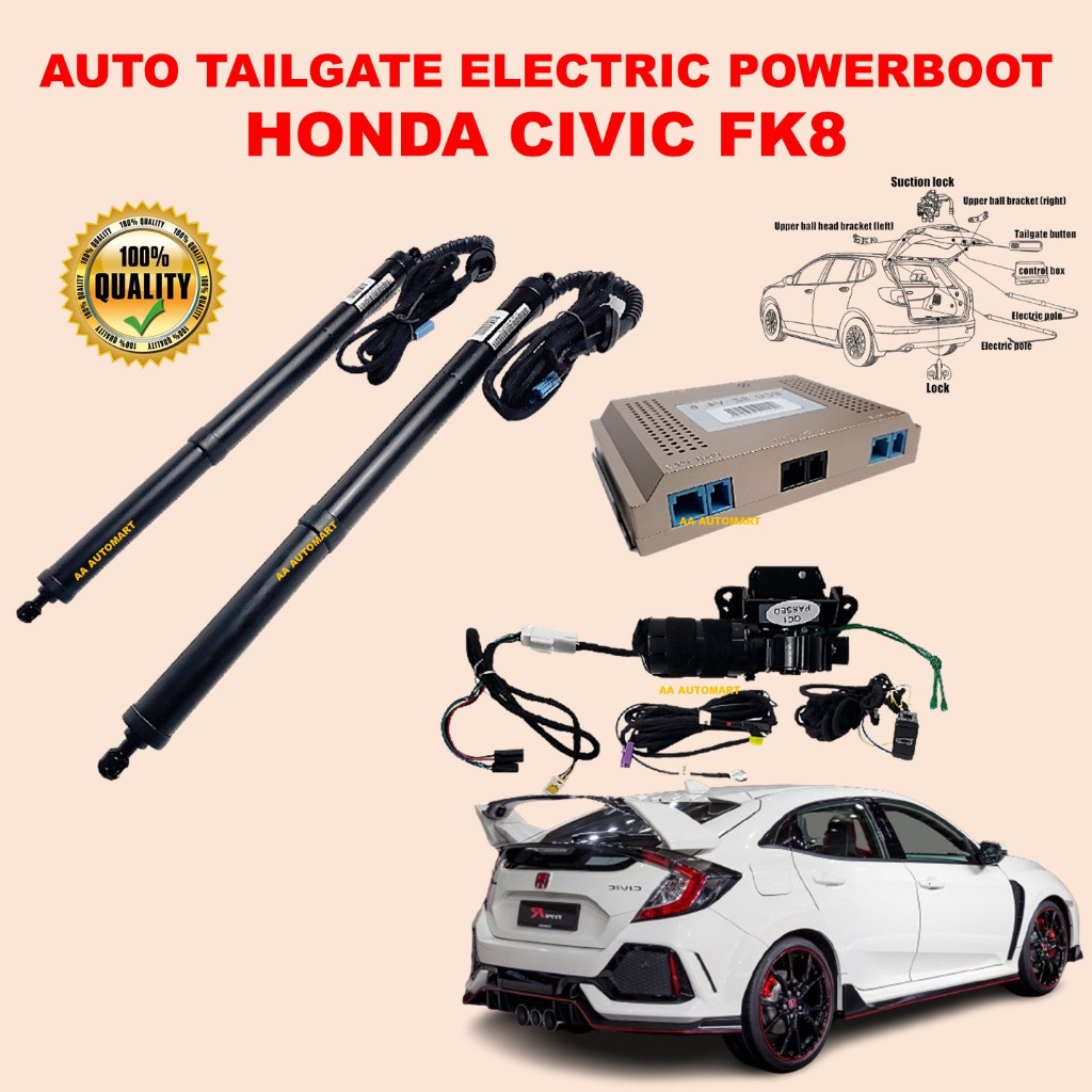 WARRANTY HONDA CIVIC FK8 Plug&Play Electric Auto Tailgate Power Boot ...