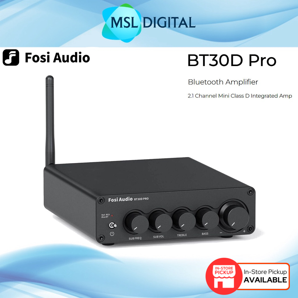 Ampli Bluetooth Stereo Amplificatore Audio Stereo 2.1 Fosi Audio BT30D - Bluetooth 5.0 - 50Wx2 100W - Per Altoparlanti E Subwoofer Bluetooth 5.0 2.1 Canali - Foto 3