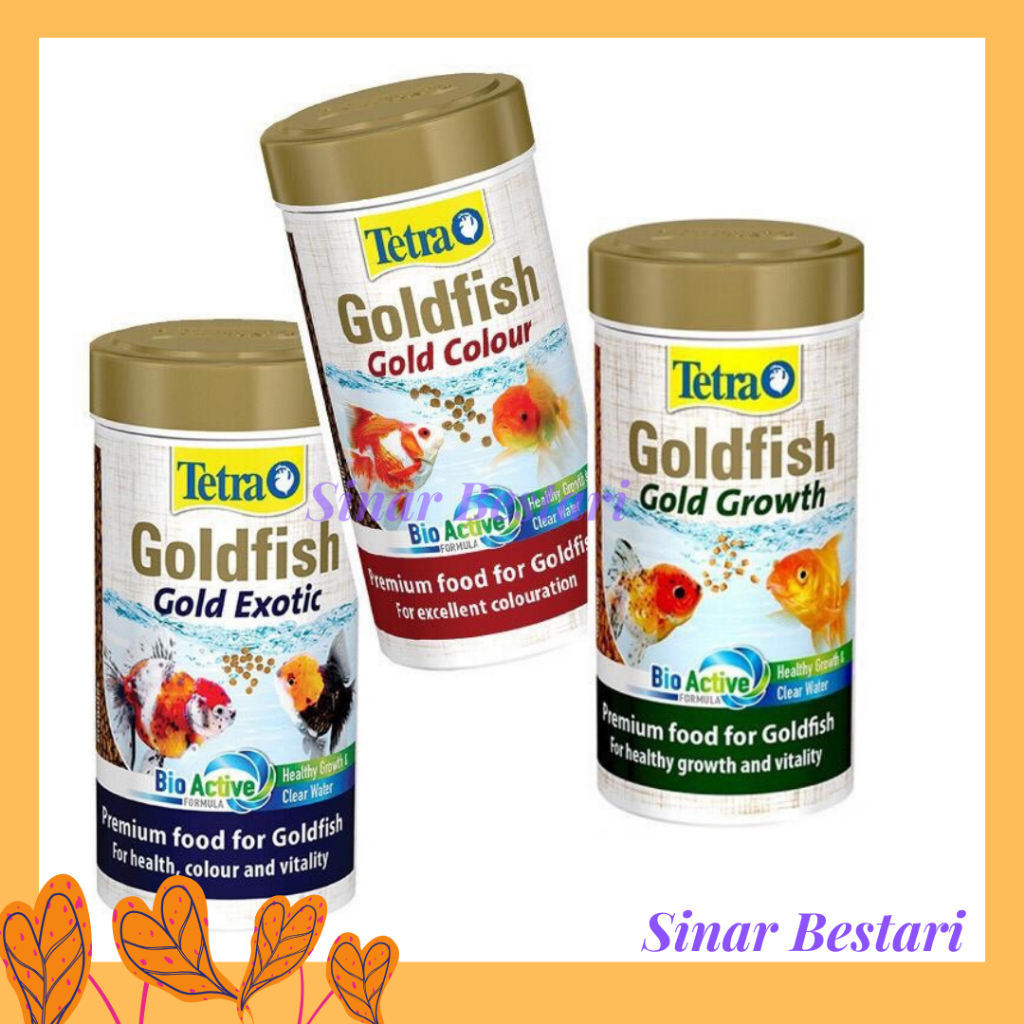 Tetra GoldFish premium bioactive Colourfish Food Gold Fish Gold Growth ...