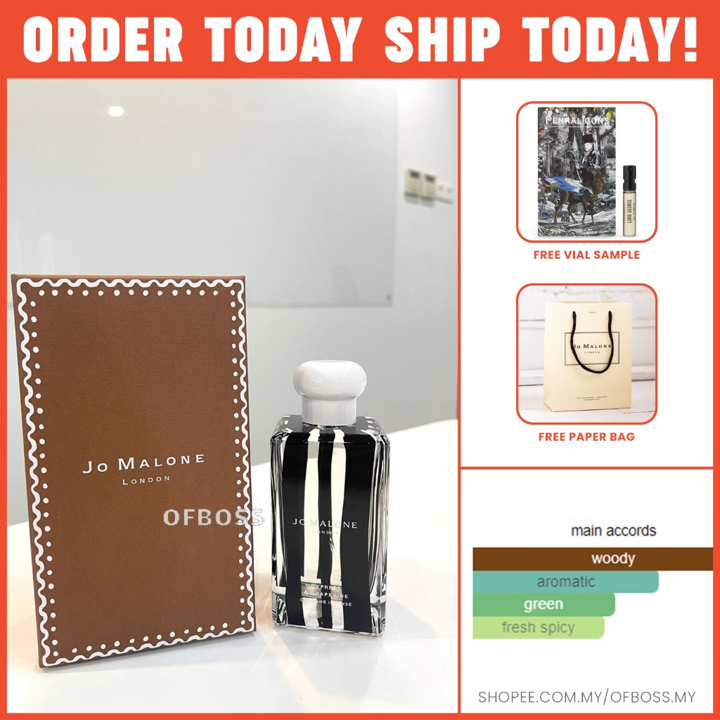JO MALONE CYPRESS & GRAPEVINE COLOGNE INTENSE EDC 100ML FOR UNISEX (BROWN BOX) Shopee Malaysia