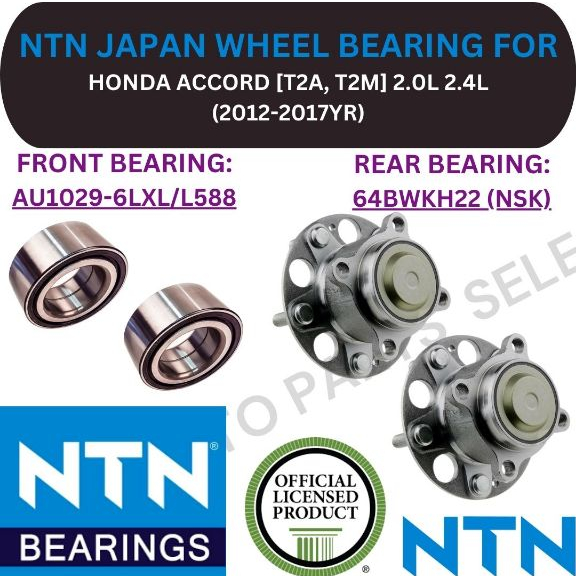 Front Wheel Hub And Bearing Kit For 1998-2004 Honda Accord 2.3L 4-Cylinder