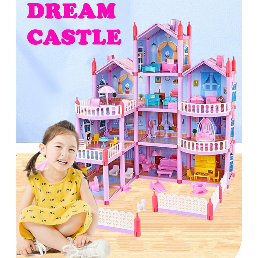 BabyBoss Premium Luxury Large Doll House Princess House Villa Castle ...