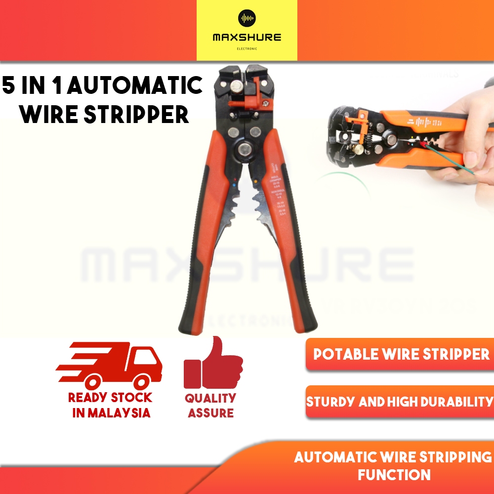 Maxshure In Automatic Wire Stripper Wire Cutter Multi Functional Hand Tool For Stripping