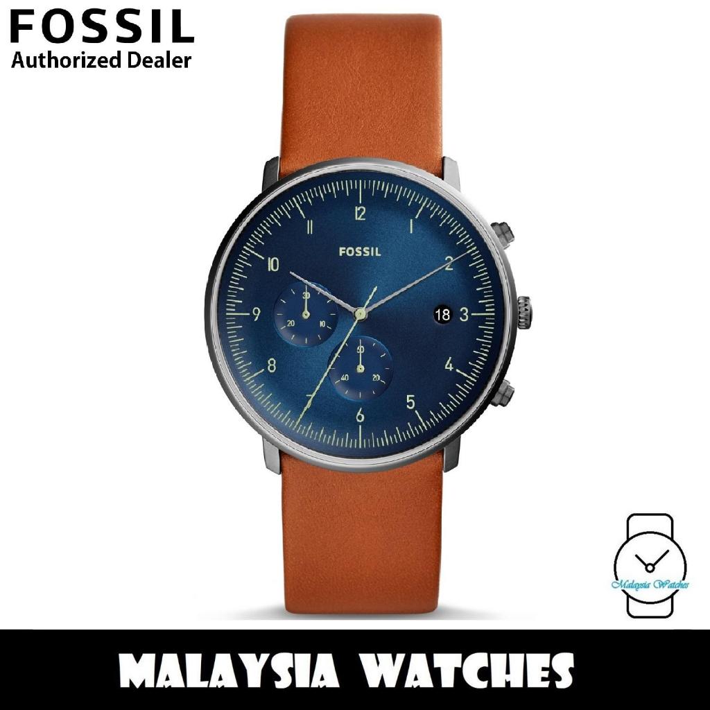 OFFICIAL WARRANTY Fossil Men s FS5486 Chase Timer Chronograph Luggage Leather Watch Shopee Malaysia