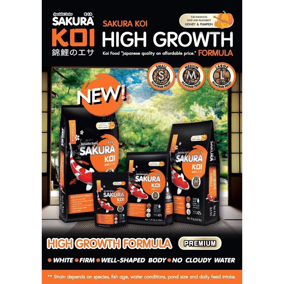 (REPACK)Sakura Premium Koi Fish Food High Growth Floating 1KG | Shopee ...