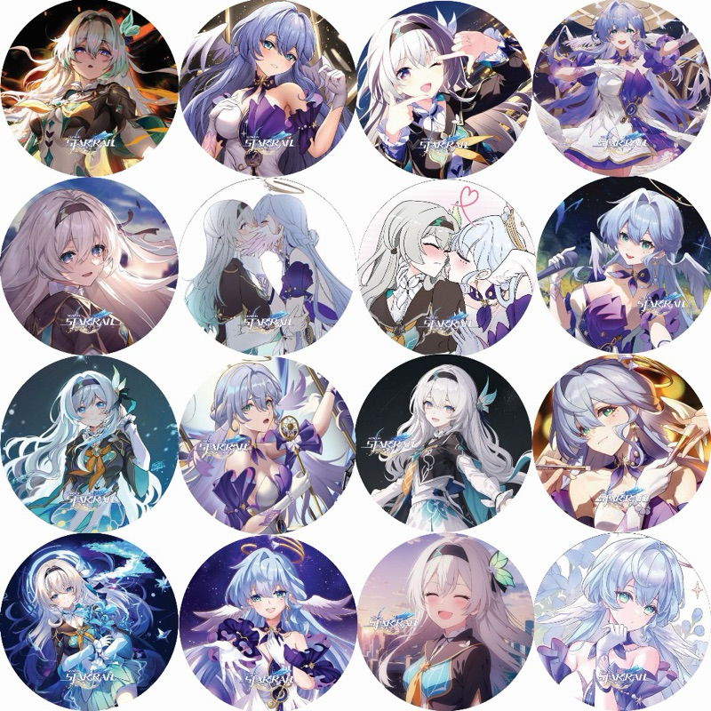 Honkai Star Rail Firefly Robin Anime Game 58mm Button Badge Pin ...
